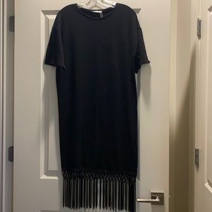 Zara knit fringe hem dress